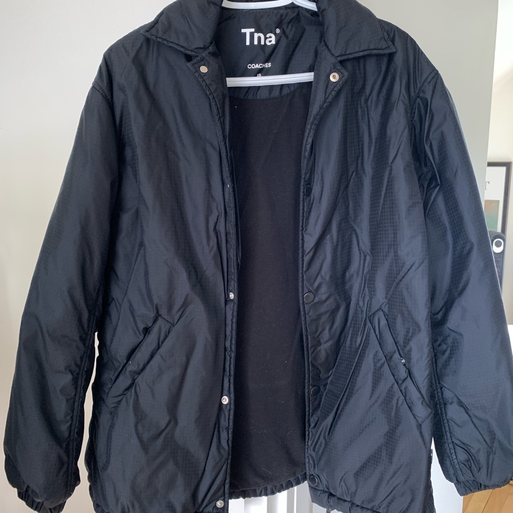 TNA Black Quilted Windbreaker Jacket - Men's Lightweight Coach